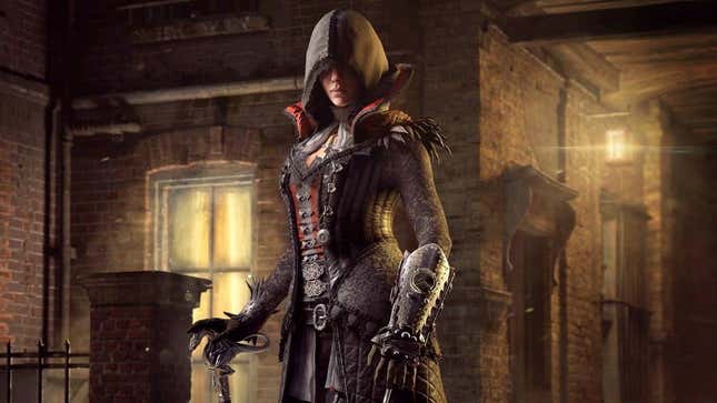 Evie in her assassin clothes.