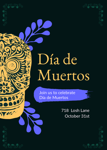 Dia de los Muertos - US Invitation