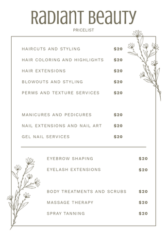 Price list - A4