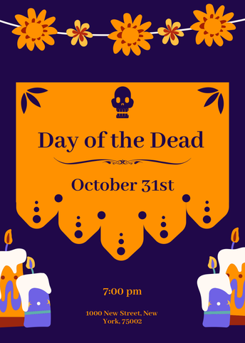 Dia de los Muertos - US Invitation