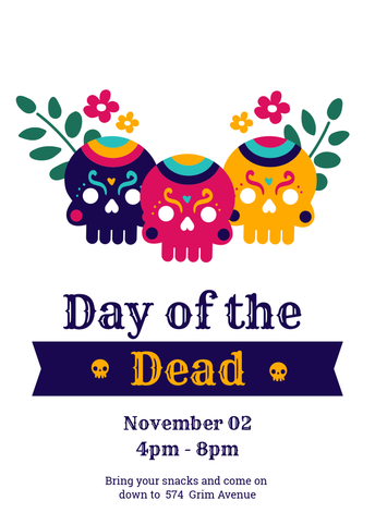 Dia de los Muertos - US Invitation