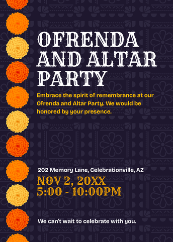 Dia de los Muertos - US Invitation