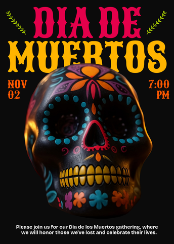 Dia de los Muertos - US Invitation