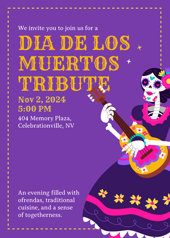 Dia de los Muertos - US Invitation